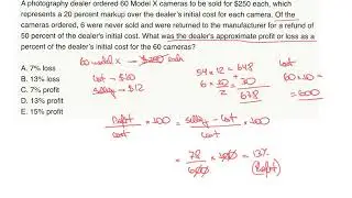 GMAT [PERCENTS PROFIT LOST] - how to solve hard gmat questions