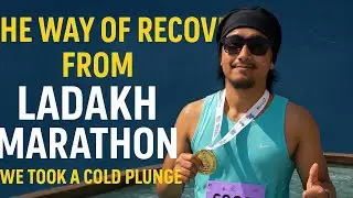 How we recovery our muscle after Ladakh Half marathon ( IceBath ) #ladakhmarathon #icebath 