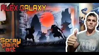 SAMURAI - Spray Paint Art by Alex Galaxy