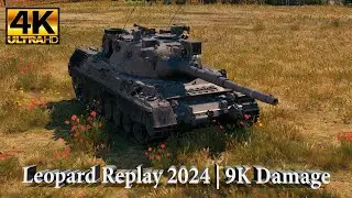 Leopard 1 video Replay 2024 | 9K Damage, 4 Kills, 1230 EXP | Ultra HD 4K World of Tanks
