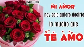 Hoy solo quiero decirte lo mucho que te amo mi amor de mi vida 