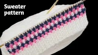 Three colours knitting pattern for baby sweater,ladies cardigan, #viral#trending
