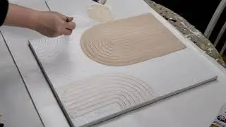 (90) Amazing DIY Beige and White Arches Textured Wall Art / Make Your Own Wall Art