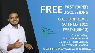 GCE OL Past Paper Discussions 2019 SCIENCE 4