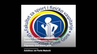 Erol Vrević, prof. - Metodski postupak obuke elementa: preskok-raznoška preko kozlića