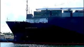US Naval Ship 'Gunnery Sgt Stockham' seen at port in Pearl Harbor, HI