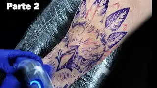 Tattoo de Águia no Joelho - Parte 2 Fechamento