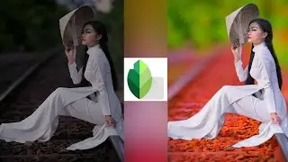 Snapchat light photo green and red photo editing