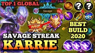 KARRIE BEST BUILD | KARRIE TOP 1 GLOBAL | KARRIE BEST BUILD 2020 | KARRIE GAMEPLAY | MOBILE LEGENDS