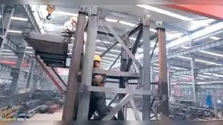 Real tower crane factory