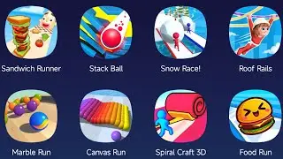 Marble Run,Sandwich Runner,Stack Ball,Snow Race,Roof Rails,Canvas Run,Spiral Craft 3D,Food Run