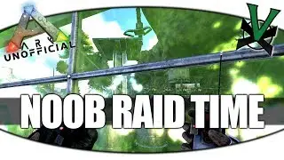 Noob Raid, We Suck With Prim Flak! | VsPVP: Center | Unofficial PVP | ARK: Survival Evolved! | EP17