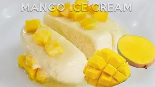 Mango Ice Cream 3 Ingredients | Homemade Mango Ice cream Without Cream | Eggless Mango Ice cream