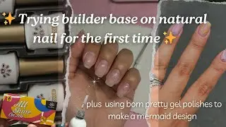 FIRST TIME TRYING BUILDER GEL : it was a process  *born pretty gel polishes colors * ☀️
