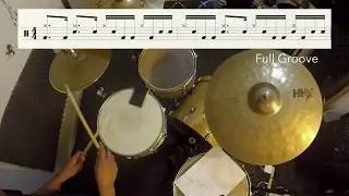 Drum Lesson -  Drum Parts #26 -  Daddy, He Got a Tesla - Main Groove