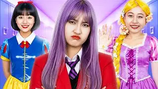 First Day Of Bad Girl In Disney Princess School! New Student Is E Girl