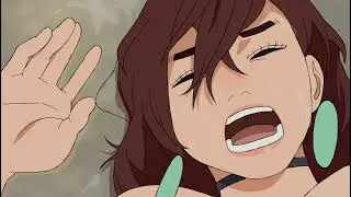 Otaku aira and momo running without clothes in school  Dandadan episode 9