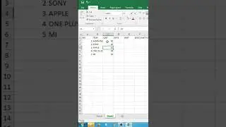 Retail Shops in Excel