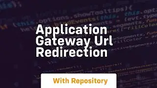 Application gateway url redirection