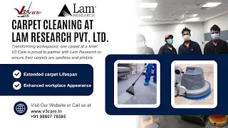 Carpet cleaning at Lam Research India Pvt. Ltd by v3 care#cleaning #bestcleaningservice #viral