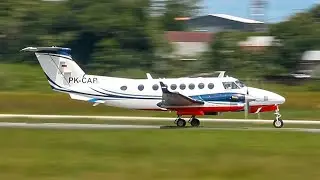 Beech B300 King Air 350i PK-CAP from BBKFP Taking Off at UPG
