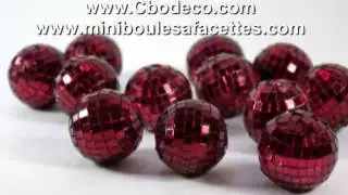 Mini Spiegel Kugeln - Burgund