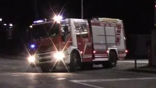 Partenza APS Stralis Vigili Del Fuoco Brescia in emergenza - Italian Fire Brigade responding.