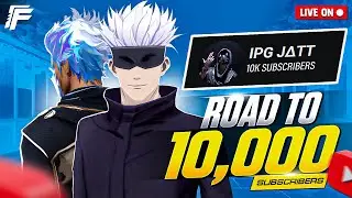 LIVE STREAM 🔴 Road to 10,000 Subscribers | Garena Free Fire | IPG JATT