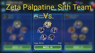 SWGOH. Zeta Palpatine Lead, Sith Team Vs. General Grevious, Zeta Droid Team .