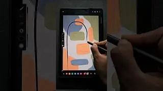 Satisfying digital abstract art process #shorts #abstract #bohoart #decorart #canvaspainting