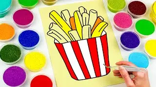 Sand Painting Crunchy Fries 🍟