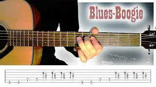Groovy Boogie-Blues [Easy Guitar Riff For Learning] Guitar Lesson w/ Tabs!