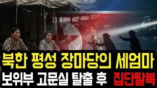 북한 평성 장마당의 세엄마 보위부 고문실 탈출 후 집단탈북