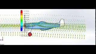 P-51 Mustang Fighter Jet SolidWorks Flow Simulation