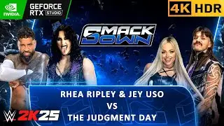 WWE 2K25 | RHEA RIPLEY & JEY USO vs LIV MORGAN & DOMINIK MYSTERIO | #wwe #wwe2k25 [4K60HDR]
