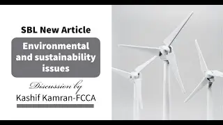 SBL New article- Environmental and sustainability issues