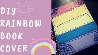 DIY Rainbow book cover at home