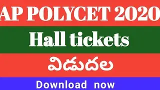Ap polycet 2020 hall ticket Download|Ap polycet 2020 exam date latest news|Ap polycet 2020 hall tick