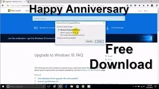 Windows 10 Anniversary Update Download Directly from Microsoft - Free & Easy