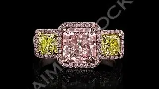 2.53 carat Natural Light Pink Radiant Cut Rose Gold Diamond Ring