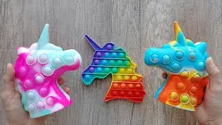 New Unicorn Pop It Unboxing 2021 - Cute 3D Pop It Fidget Toy