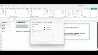 How to Create Data Validation List with Case Sensitive