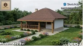 Ders 7 | SketchUp Free ile Modern Köy Evi – Kaba İnşaat