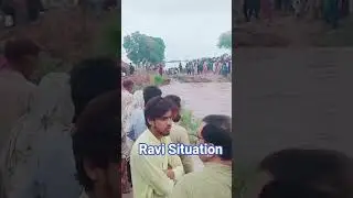 destruction due to floods in Pakistan road damaged, fileds crops damage #ravi #rivers #flood #rains