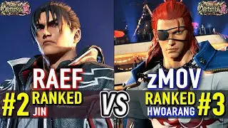 T8 🔥 RAEF (#2 Ranked Jin) vs zMOV (#3 Ranked Hwoarang) 🔥 Tekken 8 High Level Gameplay