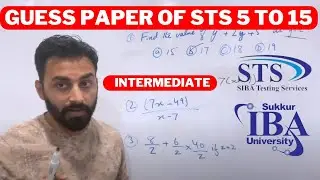 Sts intermediate guess paper || iba maths
