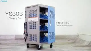 POCHAR Fully Assembled 30-Unit Mobile Charging Cart (C30B-T / Y630B)