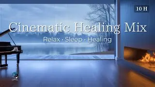 Cinematic Ambient Instrumental (Rain + Fireplace) [10H] | Cinematic Healing Mix Vol.3