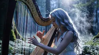 Moonlight Forest HARP ✨ Ethereal Melodies in the Enchanted Woods for Deep Relaxation & Sleep