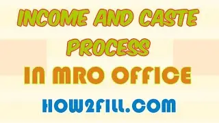 PROCESS OF INCOME AND CASTE CERTIFICATES IN MRO OFFICE || HOW2FILL.COM ||